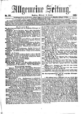 Allgemeine Zeitung Mittwoch 21. Oktober 1868