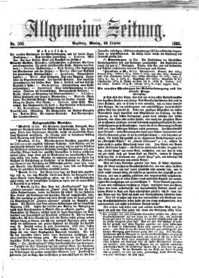 Allgemeine Zeitung Montag 26. Oktober 1868