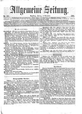 Allgemeine Zeitung Freitag 6. November 1868