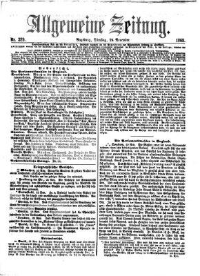 Allgemeine Zeitung Dienstag 24. November 1868