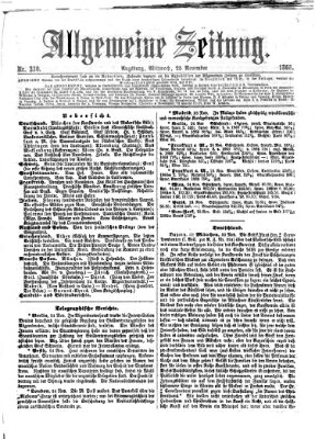 Allgemeine Zeitung Mittwoch 25. November 1868