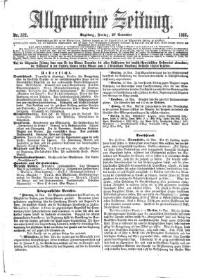 Allgemeine Zeitung Freitag 27. November 1868