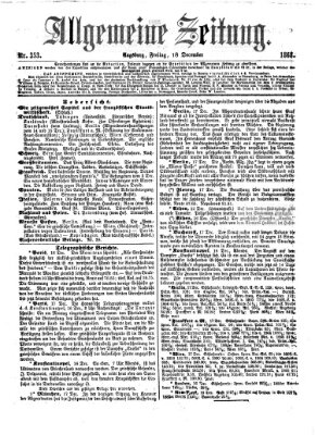 Allgemeine Zeitung Freitag 18. Dezember 1868