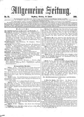 Allgemeine Zeitung Sonntag 24. Januar 1869