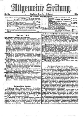 Allgemeine Zeitung Donnerstag 28. Januar 1869