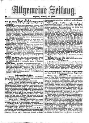 Allgemeine Zeitung Sonntag 31. Januar 1869