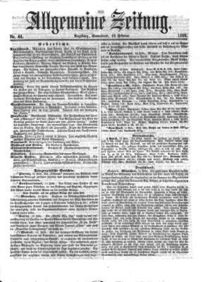 Allgemeine Zeitung Samstag 13. Februar 1869