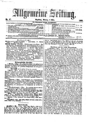 Allgemeine Zeitung Montag 8. März 1869