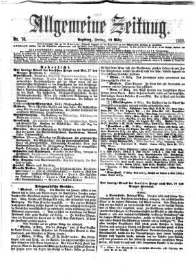 Allgemeine Zeitung Freitag 19. März 1869