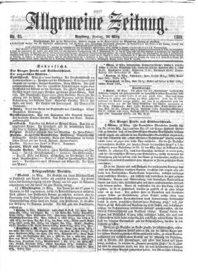 Allgemeine Zeitung Freitag 26. März 1869