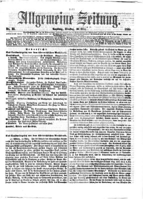 Allgemeine Zeitung Dienstag 30. März 1869