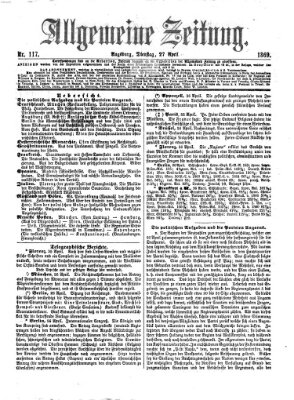 Allgemeine Zeitung Dienstag 27. April 1869