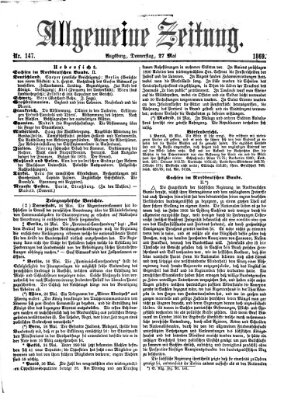 Allgemeine Zeitung Donnerstag 27. Mai 1869