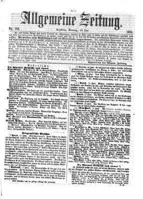 Allgemeine Zeitung Sonntag 13. Juni 1869