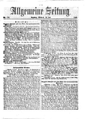 Allgemeine Zeitung Mittwoch 23. Juni 1869