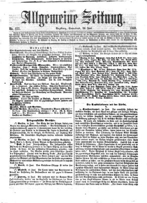 Allgemeine Zeitung Samstag 26. Juni 1869