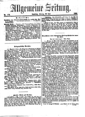 Allgemeine Zeitung Montag 28. Juni 1869