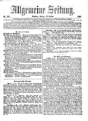 Allgemeine Zeitung Freitag 29. Oktober 1869