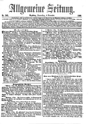 Allgemeine Zeitung Donnerstag 4. November 1869