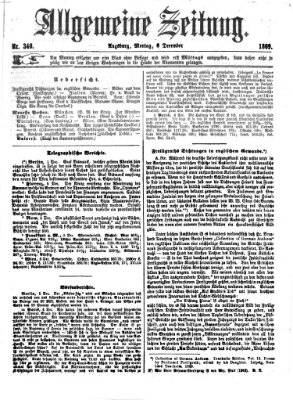 Allgemeine Zeitung Montag 6. Dezember 1869