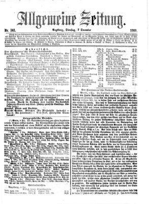 Allgemeine Zeitung Dienstag 7. Dezember 1869