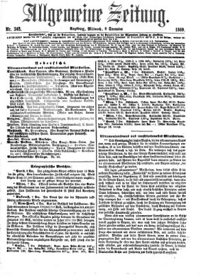 Allgemeine Zeitung Mittwoch 8. Dezember 1869