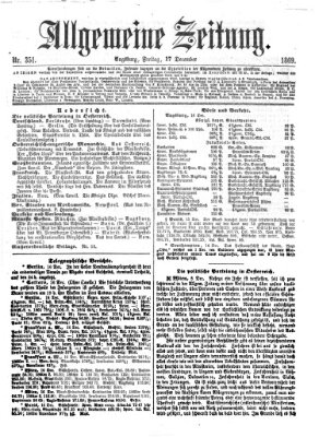 Allgemeine Zeitung Freitag 17. Dezember 1869