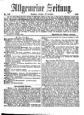 Allgemeine Zeitung Dienstag 28. Dezember 1869