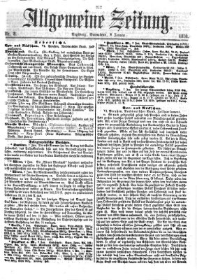 Allgemeine Zeitung Samstag 8. Januar 1870