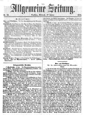 Allgemeine Zeitung Mittwoch 12. Januar 1870