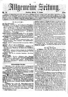 Allgemeine Zeitung Freitag 14. Januar 1870