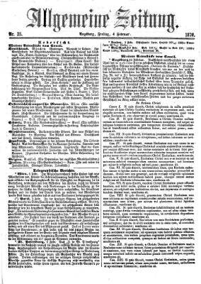 Allgemeine Zeitung Freitag 4. Februar 1870