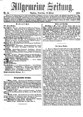 Allgemeine Zeitung Donnerstag 24. Februar 1870