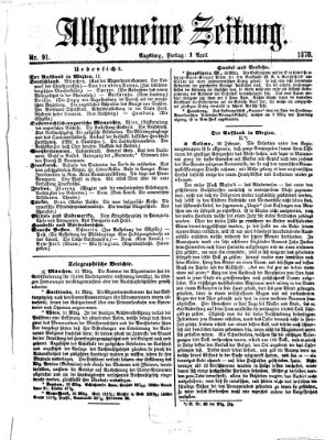 Allgemeine Zeitung Freitag 1. April 1870