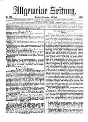 Allgemeine Zeitung Samstag 23. April 1870