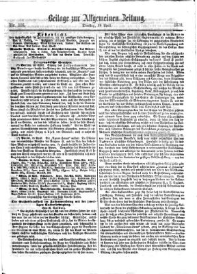 Allgemeine Zeitung Dienstag 26. April 1870