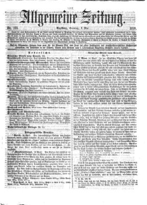 Allgemeine Zeitung Sonntag 1. Mai 1870