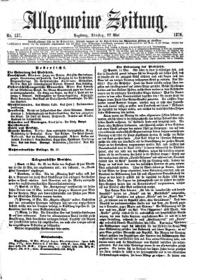 Allgemeine Zeitung Dienstag 17. Mai 1870