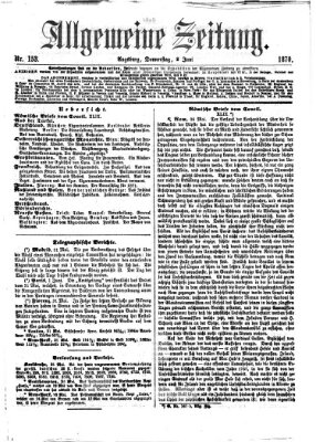 Allgemeine Zeitung Donnerstag 2. Juni 1870