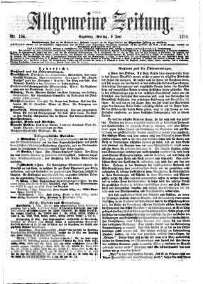 Allgemeine Zeitung Freitag 3. Juni 1870