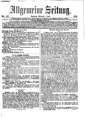 Allgemeine Zeitung Mittwoch 8. Juni 1870