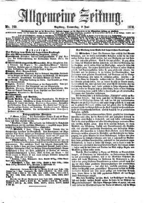 Allgemeine Zeitung Donnerstag 9. Juni 1870