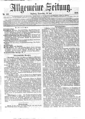 Allgemeine Zeitung Donnerstag 16. Juni 1870