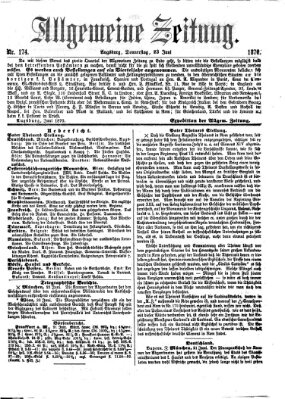 Allgemeine Zeitung Donnerstag 23. Juni 1870