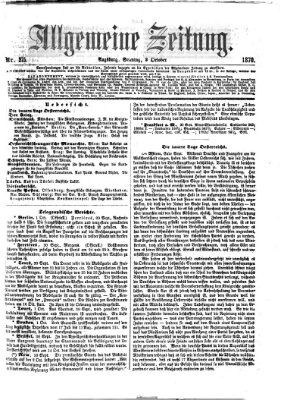 Allgemeine Zeitung Sonntag 2. Oktober 1870