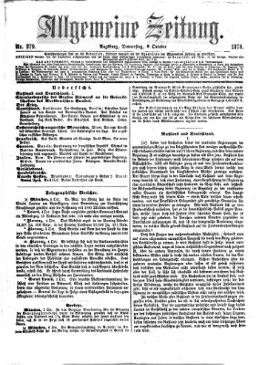 Allgemeine Zeitung Donnerstag 6. Oktober 1870