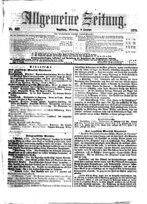 Allgemeine Zeitung Sonntag 9. Oktober 1870