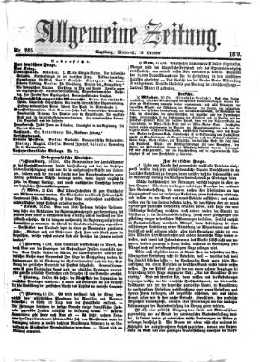 Allgemeine Zeitung Mittwoch 12. Oktober 1870