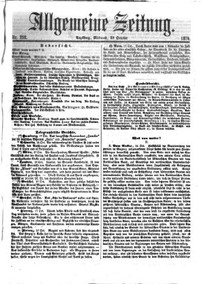 Allgemeine Zeitung Mittwoch 19. Oktober 1870