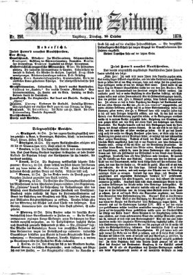 Allgemeine Zeitung Dienstag 25. Oktober 1870